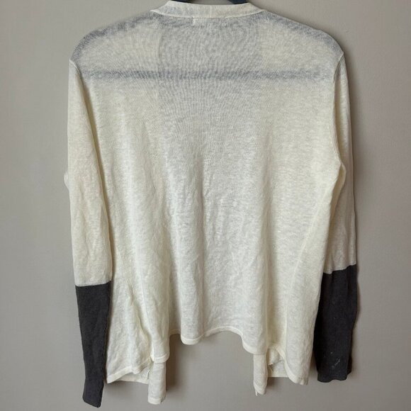 Horny Toad Linen Blend Cream Grey Open Front Cardigan Women’s Size Medium - Picture 5 of 6